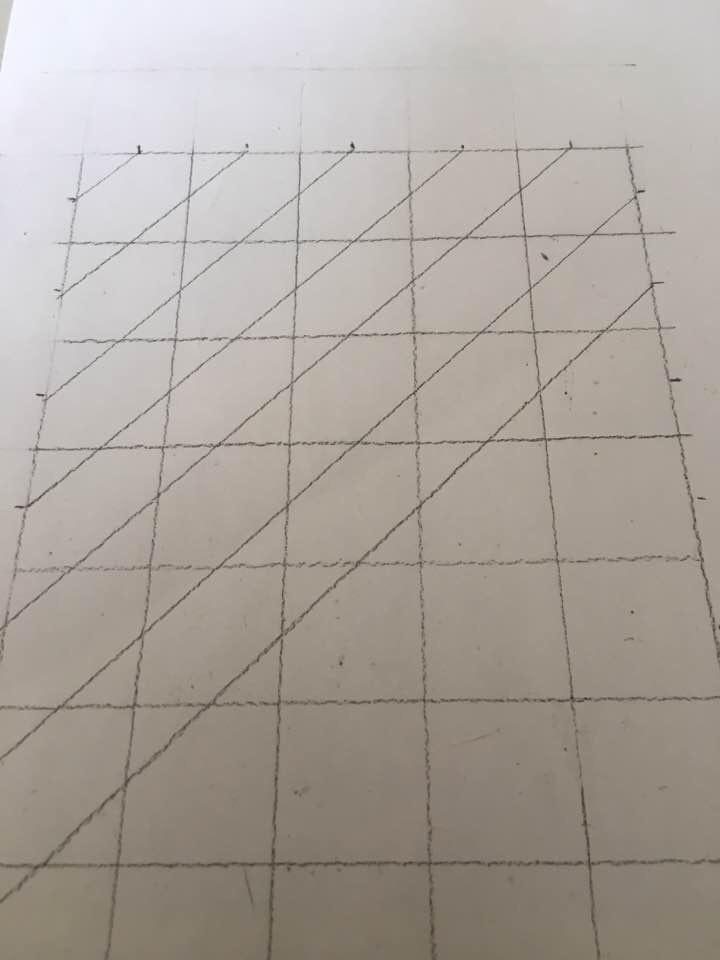 Knotwork step 2 make a diagonal grid